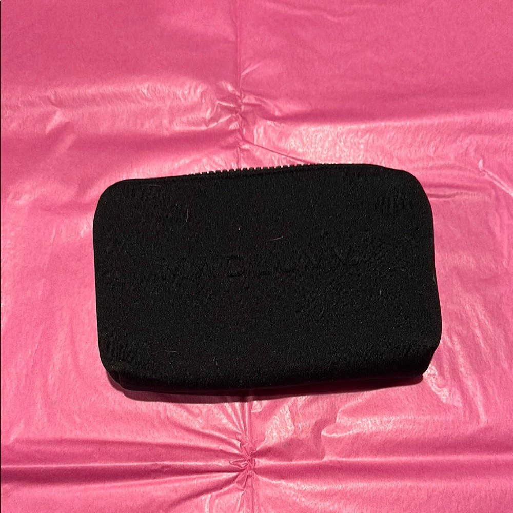 Madluvv Black Zipper Pouch - NWOT